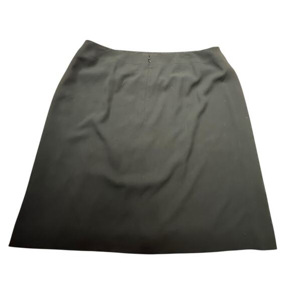 Vintage Chanel 1999 Black Wool Skirt CC Logo Waist Classic Midi Pencil 34 ITALY - Picture 2 of 9